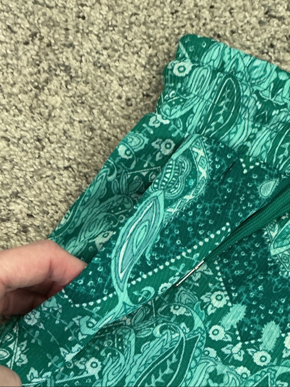 NWT Love Poem Boho Straight-Leg Pants ~ Teal - Picture 9 of 11